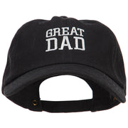 Great Dad Embroidered Unstructured Cotton Cap