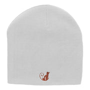 Monkey Insignia Embroidered Short Beanie