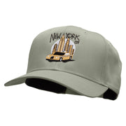 NYC Taxi Embroidered Solid Cotton Twill Pro Style Cap - Grey OSFM