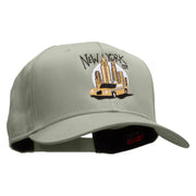 NYC Taxi Embroidered Solid Cotton Twill Pro Style Cap - Grey OSFM