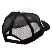 Heart Anchor Embroidered Summer Foam Mesh Trucker Cap - Black-White OSFM