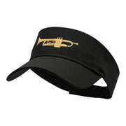 Trumpet Embroidered Cotton Twill Visor