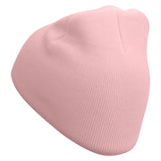 Mom Embroidered 8 inch Acrylic Short Blank Beanie - Pink OSFM