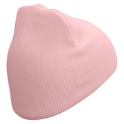 Mom Embroidered 8 inch Acrylic Short Blank Beanie - Pink OSFM