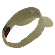 Fist Logo Embroidered Cotton Twill Sun Visor - Khaki OSFM