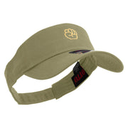 Fist Logo Embroidered Cotton Twill Sun Visor - Khaki OSFM