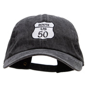 US 50 Embroidered Unstructured Cotton Cap