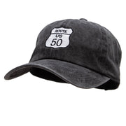 US 50 Embroidered Unstructured Cotton Cap