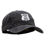 US 50 Embroidered Unstructured Cotton Cap