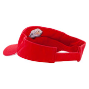 Mountain Waves Embroidered Pro Style Cotton Twill Washed Visor - Red-White OSFM