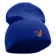 Monkey Insignia Embroidered Short Beanie