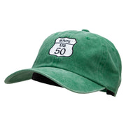 US 50 Embroidered Unstructured Cotton Cap