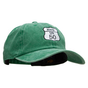 US 50 Embroidered Unstructured Cotton Cap