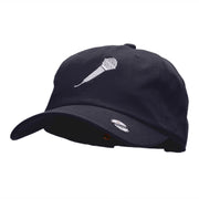 Microphone Embroidered Washed Cap