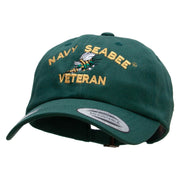 Officially Licensed United States Navy Seabee Veteran Unstructured Low Profile 6 panel Cotton Cap - Spruce OSFM