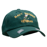 Officially Licensed United States Navy Seabee Veteran Unstructured Low Profile 6 panel Cotton Cap - Spruce OSFM