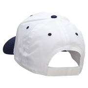 Cardinal Iron Patched Two Tone Cotton Twill Low Profile Strap Cap - Navy-White OSFM