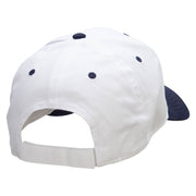 Cardinal Iron Patched Two Tone Cotton Twill Low Profile Strap Cap - Navy-White OSFM