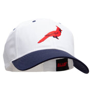 Cardinal Iron Patched Two Tone Cotton Twill Low Profile Strap Cap - Navy-White OSFM