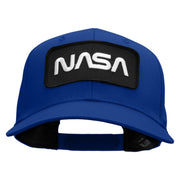 NASA Black and White Logo Embroidered Patched Solid Twill Cap