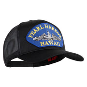 Pearl Harbor Hawaii Submarine Blue Patched Solid Cotton Twill Mesh Prostyle Cap - Black OSFM