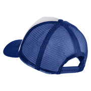 Aces Black Patched Summer Foam Mesh Trucker Cap - Royal White OSFM