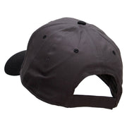 Cardinal Iron Patched Two Tone Cotton Twill Low Profile Strap Cap - Black-Charcoal OSFM