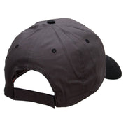 Cardinal Iron Patched Two Tone Cotton Twill Low Profile Strap Cap - Black-Charcoal OSFM