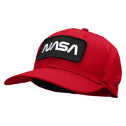 NASA Black and White Logo Embroidered Patched Solid Twill Cap