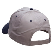 Cardinal Iron Patched Two Tone Cotton Twill Low Profile Strap Cap - Navy-Grey OSFM