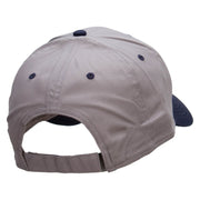 Cardinal Iron Patched Two Tone Cotton Twill Low Profile Strap Cap - Navy-Grey OSFM