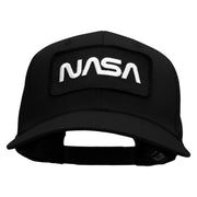 NASA Black and White Logo Embroidered Patched Solid Twill Cap