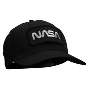 NASA Black and White Logo Embroidered Patched Solid Twill Cap