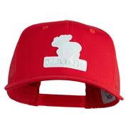 Maine State Moose Patched Premium Trucker Mesh Cap - Red OSFM