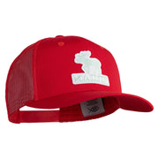 Maine State Moose Patched Premium Trucker Mesh Cap - Red OSFM