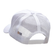 Large Lemon Solid Cotton Twill 5 panel Mesh Back Patched Cap