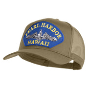 Pearl Harbor Hawaii Submarine Blue Patched Solid Cotton Twill Mesh Prostyle Cap - Khaki OSFM