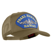 Pearl Harbor Hawaii Submarine Blue Patched Solid Cotton Twill Mesh Prostyle Cap - Khaki OSFM
