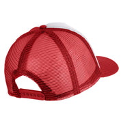 Aces Black Patched Summer Foam Mesh Trucker Cap - Red White OSFM
