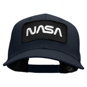 NASA Black and White Logo Embroidered Patched Solid Twill Cap