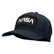 NASA Black and White Logo Embroidered Patched Solid Twill Cap