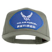 U.S. Air Force Retired Blue Patched Solid Cotton Twill Pro Style Cap - Grey OSFM