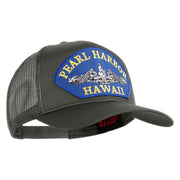 Pearl Harbor Hawaii Submarine Blue Patched Solid Cotton Twill Mesh Prostyle Cap - Grey OSFM
