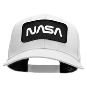 NASA Black and White Logo Embroidered Patched Solid Twill Cap