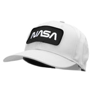 NASA Black and White Logo Embroidered Patched Solid Twill Cap