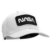 NASA Black and White Logo Embroidered Patched Solid Twill Cap