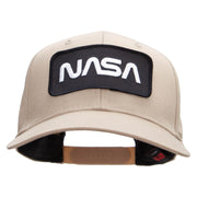 NASA Black and White Logo Embroidered Patched Solid Twill Cap