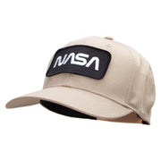 NASA Black and White Logo Embroidered Patched Solid Twill Cap