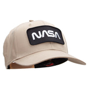 NASA Black and White Logo Embroidered Patched Solid Twill Cap