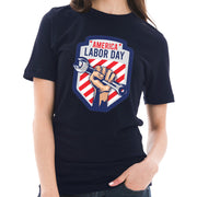 American Labor Day Unisex Ring Spun Combed Cotton Short Sleeve Deluxe Jersey T-Shirt